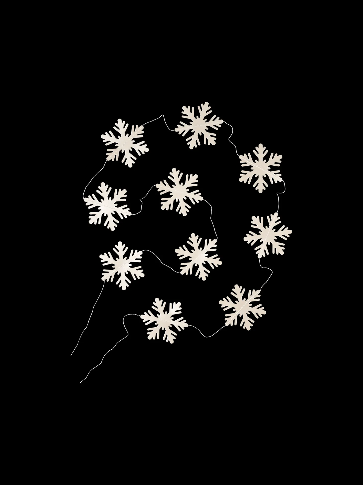 Snøkrystallgirlander